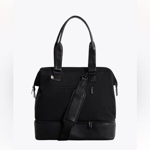 BEIS Black Travel Tote Bag with Removable Strap
